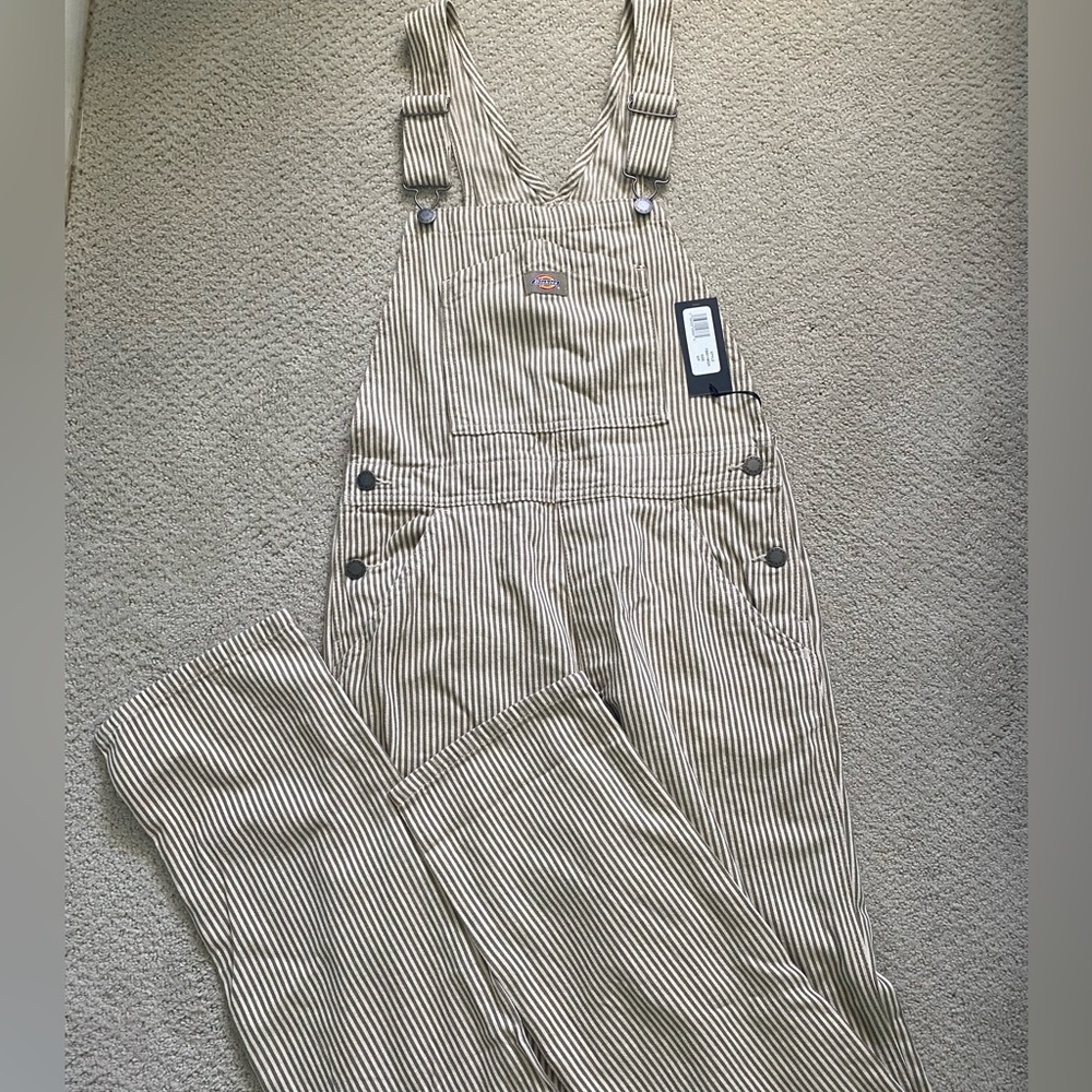 Dickies Long Overalls Classic Stripe Size Small